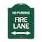 Signmission Colorado Fire Lane W/ Bidirectional Arrow, Green & White Aluminum Sign, 18" x 24", GW-1824-24255 A-DES-GW-1824-24255 - alternate 1